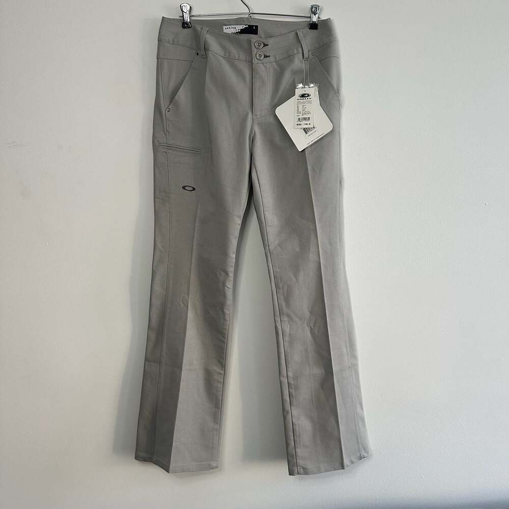 Vintage 90s Oakley Women Captive Bootcut Flare Pants 28x32 L Gray NEW Japan